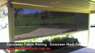 Creative Blinds \u0026 Awnings Zipscreen Awning Mesh Fabric Lismore