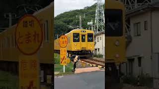 鉄道　列車　105系末期色列車　黄色い列車　福塩線