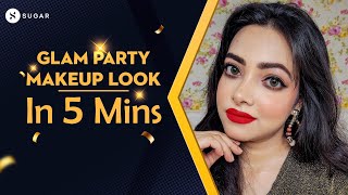 Glam Party Makeup Look in 5 Minutes | Beginner's Makeup Tutorial | SUGAR Cosmetics