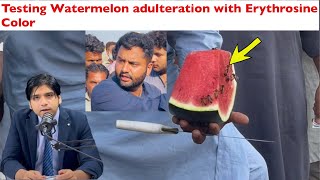 Testing Watermelon adulteration with Erythrosine color