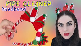 Make a pipe cleaner Christmas headband with this magical method / pipe cleaner / Christmas