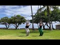 hawaiiの公園でhulaを踊ってみた