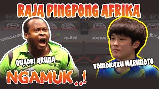 Quadri ARUNA VS Tomokazu HARIMOTO  ||  RAJA PINGPONG AFRIKA ON FIRE