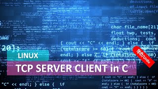 TCP SERVER CLIENT LINUX Network Programming in C Complete Code Function Explanation HINDI URDU