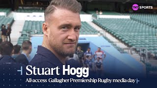 Stuart Hogg goes behind the scenes at Gallagher Premiership Rugby media day 🎥