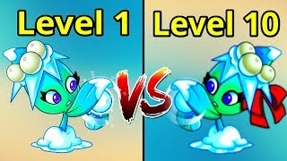 Plants vs Zombies 2 - MAX LEVEL vs Level 1 Missile Toe Gameplay