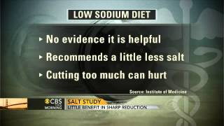 No evidence low sodium diets work, study says