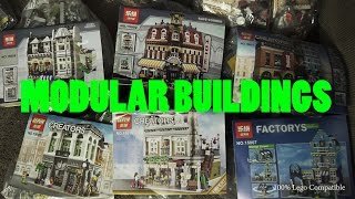 All LEGO Modular Buildings (Almost) - Unboxing Chinese Lepin Modular City Sets Knockoff Creator