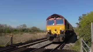 DB Cargo Class 66051 at Arundel Working 6N34 Engineers Train - Sunday 9th April 2017