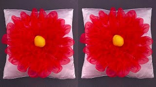 DIY Flower Cushion Cover /How to make Cushion Cover and Pillow Cover at home /DIY Easy Cushion Cover