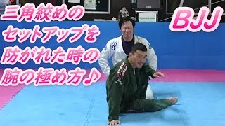 三角絞めを防御された時の腕の極め方 ＃ブラジリアン柔術 #BJJ