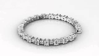 White gold 3D Bracelet animation