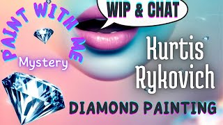 WIP \u0026 CHAT 💜 MYSTERY Kurtis Rykovich 🖤 Paint mit mir with me DIAMOND PAINTING Dreamer Designs