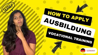 AUSBILDUNG | HOW TO APPLY | VOCATIONAL TRAINING IN GERMANY| PART 2 | FREE EDUCATION