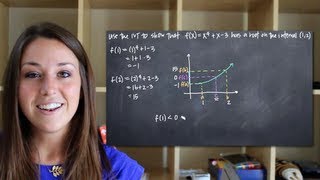 Intermediate value theorem to prove a root in an interval (KristaKingMath)