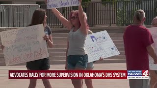 Advocates rally for more supervision in Oklahoma's DHS system