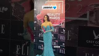 Janhvi Kapoor at Elle Beauty Awards | 💙💙 | #shorts #janhvikapoor #janhvi 🔥
