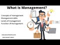 What is management? Concept of Management, Levels of management  (animated video)