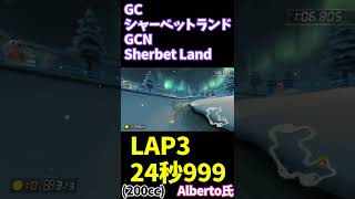 [MK8DK] GC シャーベットランド（200cc）最速ラップ 24.999（LAP3）[2022.1.1] by World Record holder