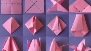step by step Origami lotus // paper lotus flower// handmade lotus flower