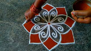 Panguni uthiram special rangoli// traditional design// kaalai thendral rangoli