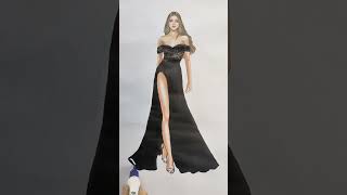 Black glitter dress #rifanaartandcraft #rifanaart #shortvideo #glitterdress #ytshort #blackdress
