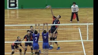 身長207cmのバレー中学生  牧選手のプレー JOC中学バレー大会 香川選抜　2018.12.27