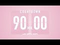 90 Minute Countdown Timer 🌸 Flip Clock with Simple Beeps 🔔