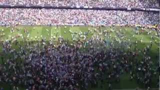 Final Whistle and Pitch Invasion! Man City vs QPR, 3-2, MCFC 13th May 2012