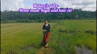 Nature’s Gifts!!- Home made Kajal\u0026 Hair oil🌱