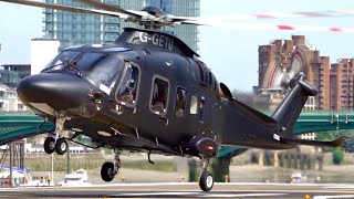 Leonardo (AgustaWestland) AW169 | G-GETU | Landing \u0026 Takeoff at London Heliport | Helicopter