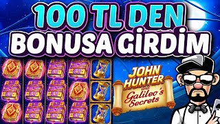 YENİ PRAGMATIC SLOT OYUNU JOHN HUNTER AND GALILEO'S SECRET 🔥 🔥 100 TL DEN BONUSA GİRDİM #casino