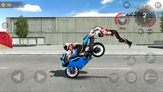 Extreme Motorbikes - Speed stunt driving blue Bike - Motor Racing Best bike game Android