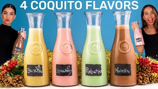 4 Different Coquito Flavors (Pistachio, Nutella, Banana, \u0026 Strawberry)