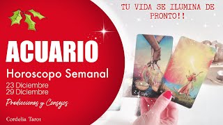 ⭐️ACUARIO! EL DESTINO TIENE UNA DULCE SORPRESA FINAL PARA TI Horóscopo / Tarot Semanal Cordelia