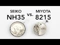 SEIKO NH35 vs. MIYOTA 8215 - A Side-By-Side Comparison (NH36 & 8210)