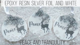 Epoxy Resin Silver Foil and White Baubles *Trying a brand new resin*