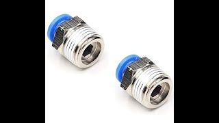 Pneumatic Straight Push to Quick Connect Fittings 1/2 Inch Male X 6mm Tube OD