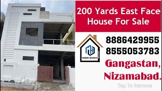 200 Yards | East Face | G+1 | House For Sale | Gangastan | Nizamabad ​⁠@manahomes