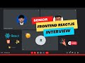 Senior Frontend Interview:  🎉  Top MNC Questions | #JavaScript, #ReactJS, HTML/CSS (Mock)