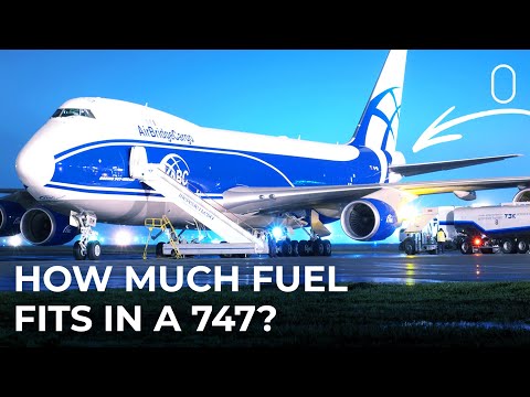 How big is the fuel tank on a 747?