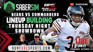 THURSDAY NIGHT DRAFTKINGS SHOWDOWN | 2022 NFL WEEK 6 DFS | CHICAGO BEARS VS WASHINGTON COMMANDERS