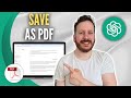 How To Save ChatGPT Conversation As PDF