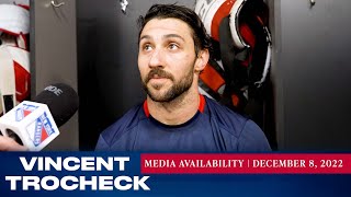 New York Rangers: Vincent Trocheck Media Availability | Dec. 8, 2022