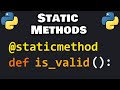 Learn Python STATIC METHODS in 5 minutes! ⚡
