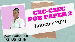 CXC-CSEC Principles of Business Paper 2 - January 2021