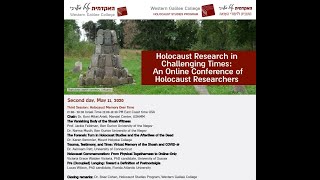Holocaust Memory Over Time -2nd day, 3rd Session:  11.5.20