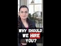 #Shorts Why should we hire you? Tanvi Bhasin Career Coach|