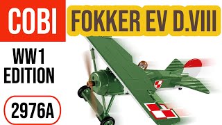 COBI 2976A Fokker EV D VIII Plane set World War 1 Building Block Speed Build | Lego Competitor