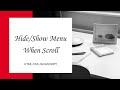 Hide/Show Navbar when Scroll Down/Up using Javascript